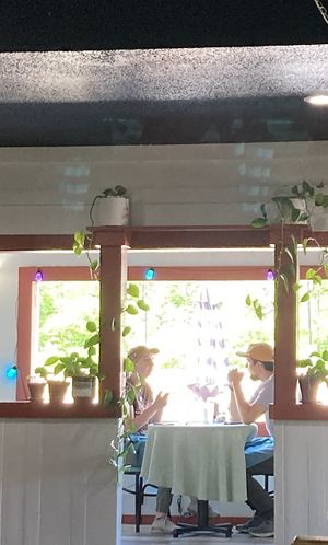 Front interior seating  at veg+ in Hudson