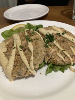 Crab cakes  at veg+ in Hudson