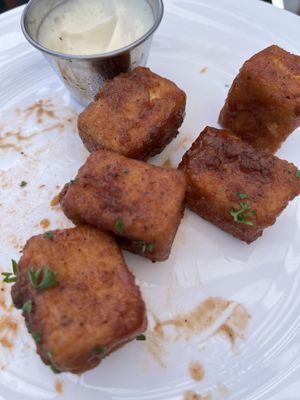 Tofu wings (after we ate some!)  at veg+ in Hudson