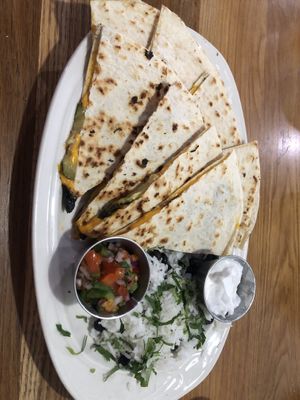 Roasted veggie quesadilla  at veg+ in Hudson