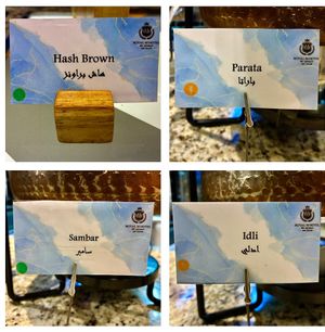 Allergens clearly labelled  at Al Mizah Restaurant in Abu Dhabi