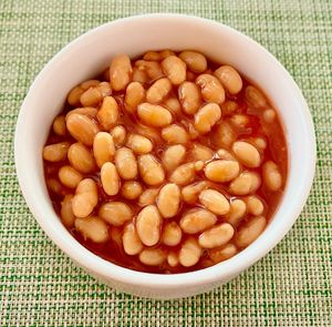Baked beans  at Al Mizah Restaurant in Abu Dhabi
