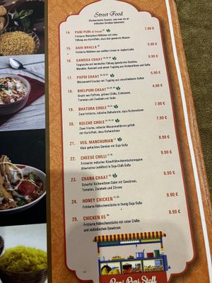 Menü  at Taj India in Bonn