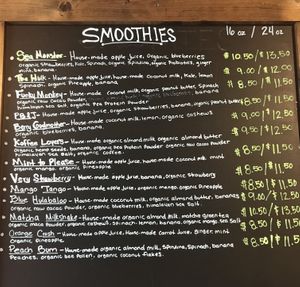 Menu at Sunrise Superfood Cafe  at Sunrise Superfood Cafe in Wake Forest