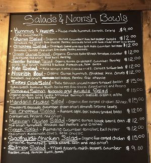 Menu at Sunrise Superfood Cafe  at Sunrise Superfood Cafe in Wake Forest