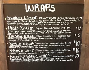 Menu at Sunrise Superfood Cafe  at Sunrise Superfood Cafe in Wake Forest