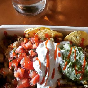 Nachos at Mead's Green Door Cafe in Orange