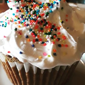 Yummy cup cake at Mead's Green Door Cafe in Orange