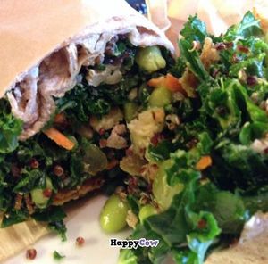 green power wrap with 'bacon' at Mead's Green Door Cafe in Orange