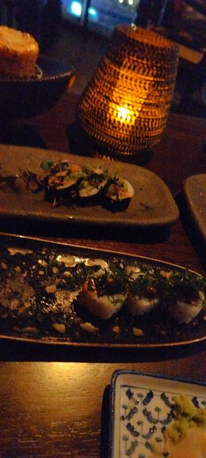 2 tipos de sushi el de aguacate y setas at Asia Asia - Dubai Marina in Dubai