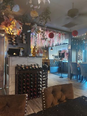 Staff said they decorate seasonally, very cute! at Signature Thai Cuisine in La Mesa