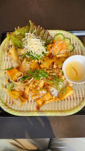 Tofu stir fry plate at S Vietnamese Cuisine in Kyoto