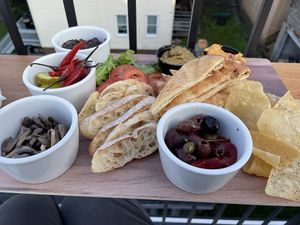 Wonton chips were a neat addition   at Emerald Cocktail Kitchen  in Syracuse