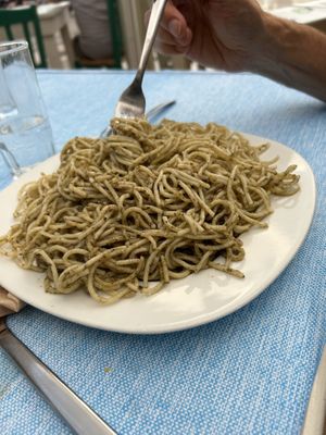 Pesto pastaa  at Galini - Γαλήνη Ψαροταβέρνα in Rafina