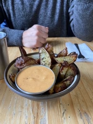 House made fries - delicious!  at Superfresh Organic Cafe in Brattleboro