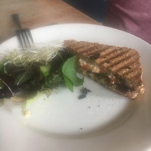 grilled ";cheeze"; at Superfresh Organic Cafe in Brattleboro