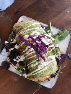 Baked and covered burrito! at Superfresh Organic Cafe in Brattleboro