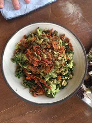 Totally raw bowl at Superfresh Organic Cafe in Brattleboro