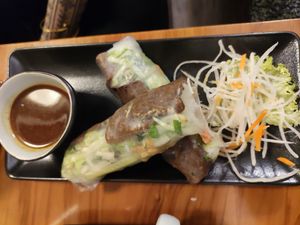 Sojaschnetzel Sommerrollen at Vevi Restaurant III in Vienna