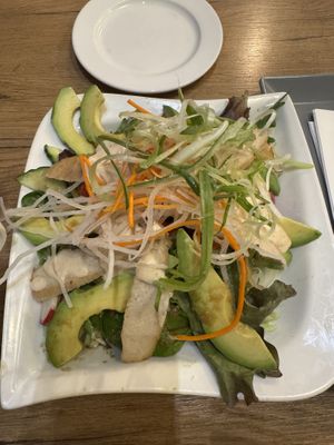 Salad with “chicken” and avocados  at Vevi Restaurant III in Vienna