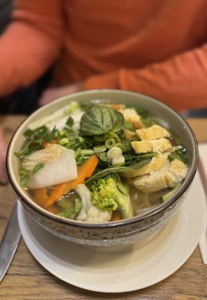 Pho soup with vegetables  at Vevi Restaurant III in Vienna