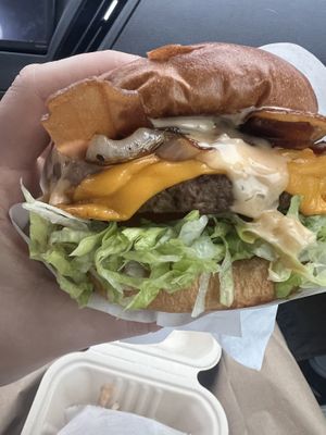 Classic with vegan bakon   at Dada's Plant-Based Burgers & Breakfast in Seattle