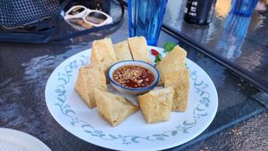 fried tofu. good at Sushi Thai Salida in Salida