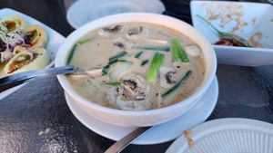 tom kha soup. yum yum at Sushi Thai Salida in Salida