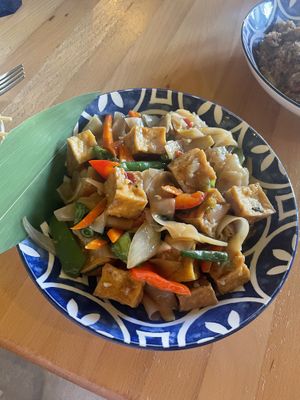 Drunken noodles with tofu   at Sushi Thai Salida in Salida