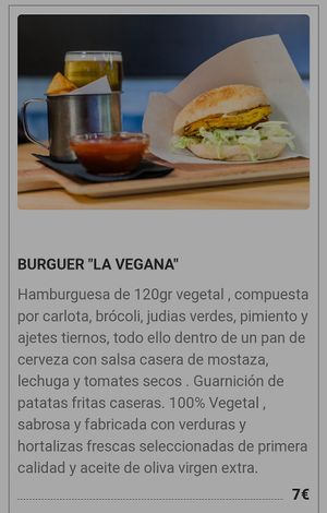 Vegan burger at Buena Pinta EatDrink&Nightlife. in Albacete