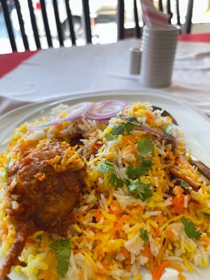 Vegan Chicken Biryani at Bombay Palace in Hua Hin