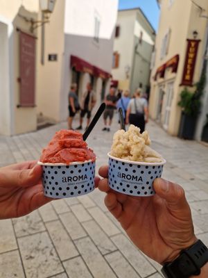  at aROMA Gelato in Baska