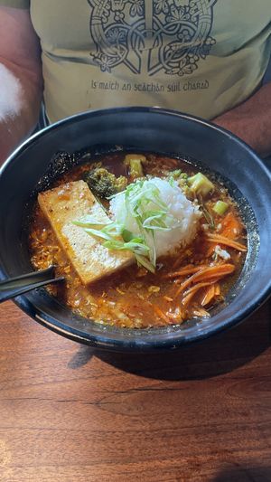 Tofu bowl -unexpected spicy   at Dharma Bums in New Hope
