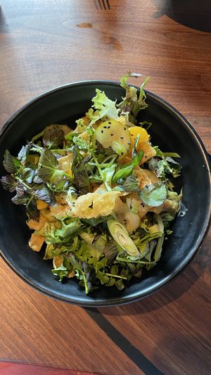 Wonton salad -yum  at Dharma Bums in New Hope