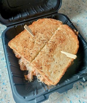Their Reuben, which is so big it's about 4 servings at Flatbelly Veg in Erdenheim