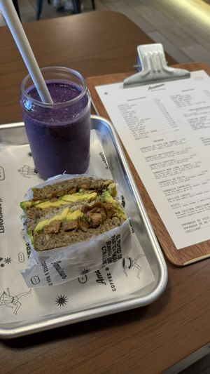 Teriyaki + signature shake  at Amateur Coffee & Run Club in Lima