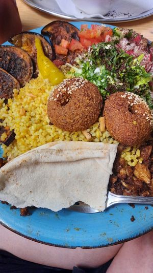 Veganised 'vegetarian plate' at La Rose in Karlsruhe