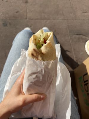 Falafel im Wrap (extra getoastet)  at La Rose in Karlsruhe