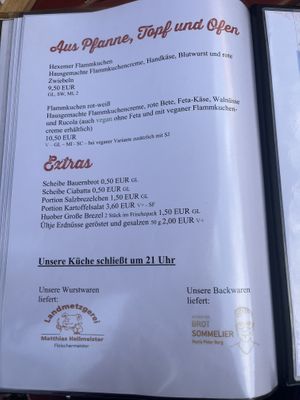 Veganer Flammkuchen   at Gastehaus Rosenhof in Mainz