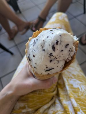 Oatmilk vanilla chocolate chip at SLO à la Mode in San Luis Obispo