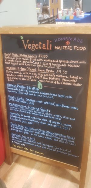 Menu @Tyneside Vegan Festival at Veġetali in Alnwick