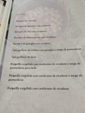 Menù secondi at Suraja Cafè in Arcore