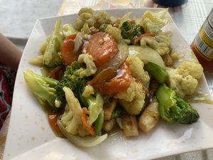 Vegetable Curry   at Panda Restaurant  in Caye Caulker