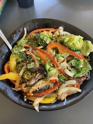 Sweet potato glass noodle bowl at Green Bar and Kitchen in Fort Lauderdale