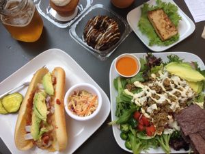 my favorite spot in Fort Lauderdale! Try the chili cheese dog  at Green Bar and Kitchen in Fort Lauderdale