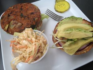 rustic burger  at Green Bar and Kitchen in Fort Lauderdale