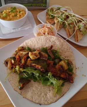 Veggie wrap, mac n cheese and avocado toast at Green Bar and Kitchen in Fort Lauderdale