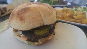 mushroom sandwich at Green Bar and Kitchen in Fort Lauderdale