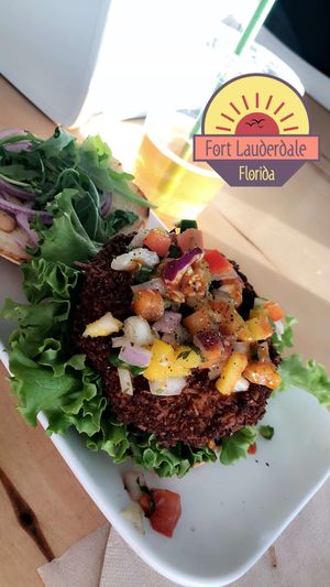 Coconut Burger  at Green Bar and Kitchen in Fort Lauderdale