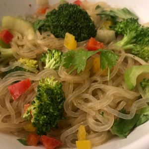 Delicious glass noodles at Green Bar and Kitchen in Fort Lauderdale